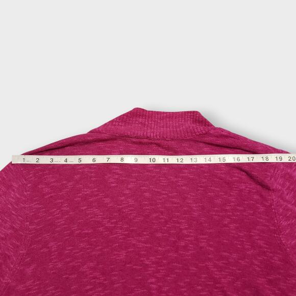 Eileen Fisher Woman 2X Linen Blend Open Front Cardigan Sweater Fuschia Flowy - Picture 12 of 13